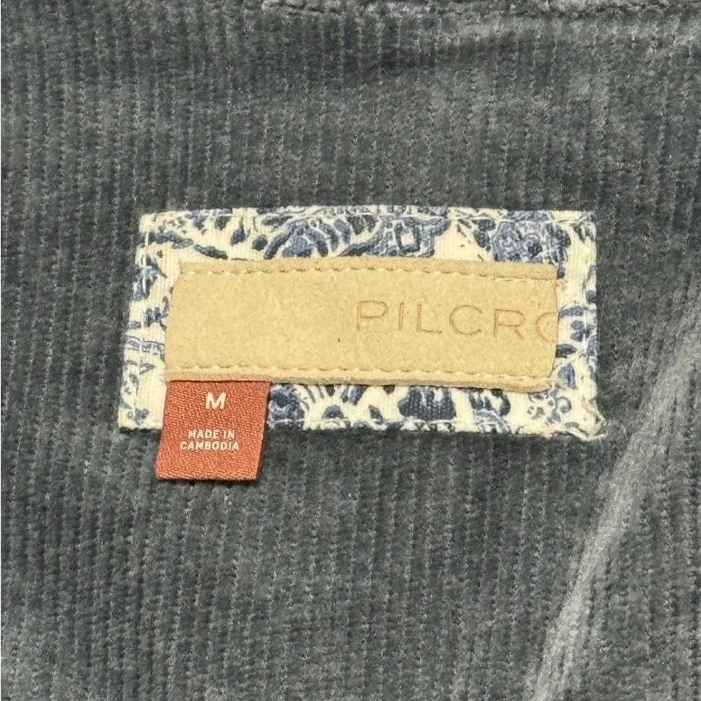 Anthropologie Pilcro Women M Washed Corduroy Blazer Boxy Oversized Slouchy Blue - Picture 4 of 13